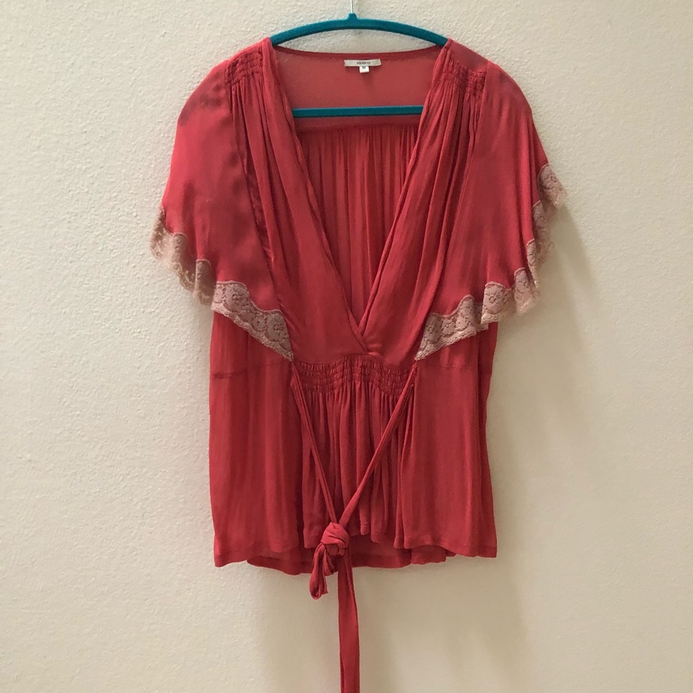 Isato peach blouse